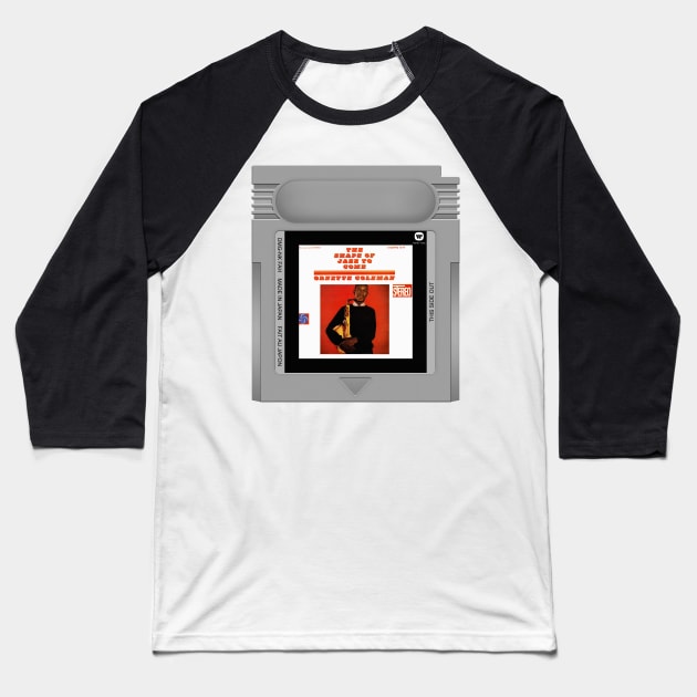 The Shape of Jazz to Come Game Cartridge Baseball T-Shirt by PopCarts